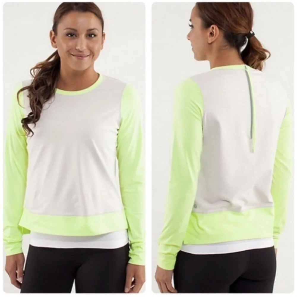 Lululemon Warm Up Crew Dune Faded Zap